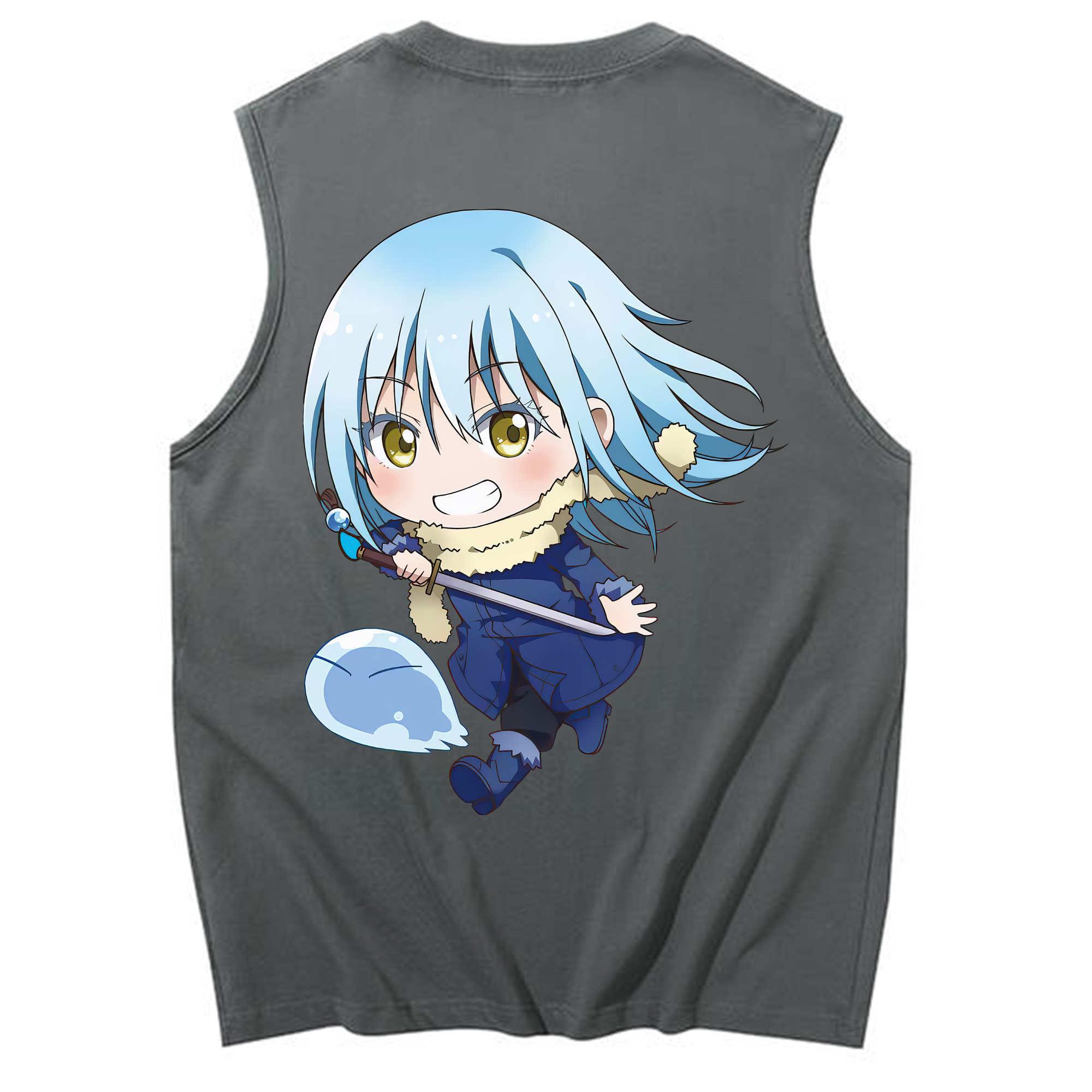 （画像用） 転スラ Regarding Reincarnated to Slime コットン100％タンクトップ（背面プリント）
